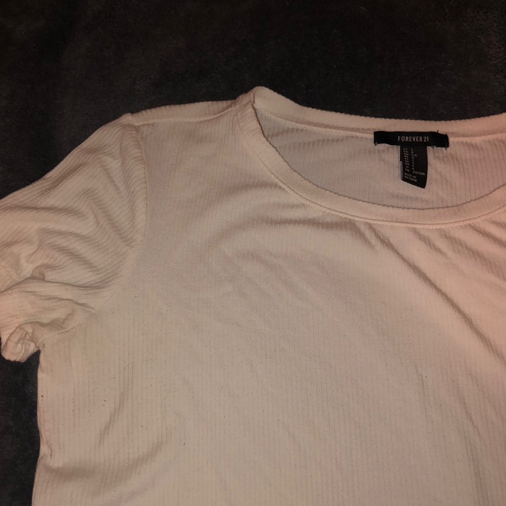Forever 21 Knitted White Crop Top